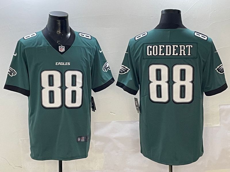 Men Philadelphia Eagles 88 Goedert Green Second generation Nike 2025 Limited NFL Jersey style 1
